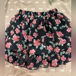 Abercrombie kids Chiffon Floral Skort
